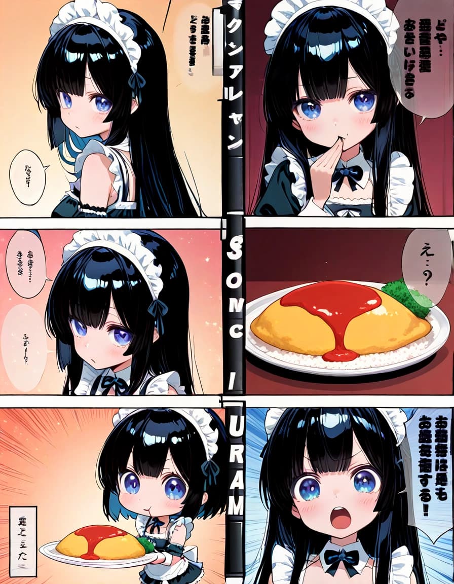 メイドさんとオムライス01