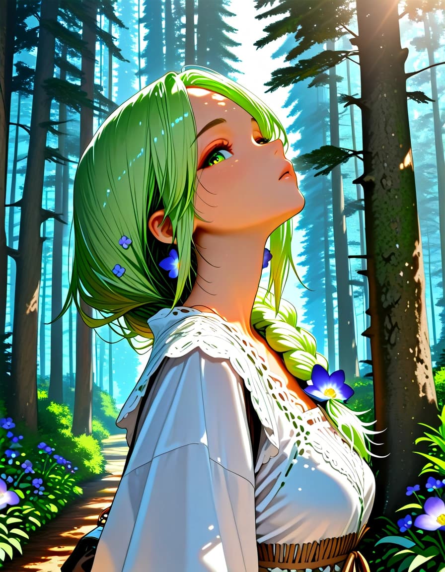 시베리아 산림의 여름 꽃