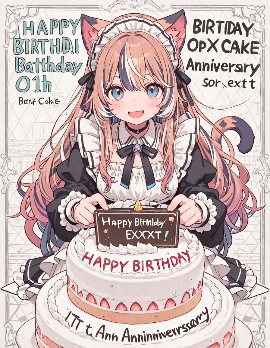 1周年の祝猫メイド 安荷場(あにば)サリー
