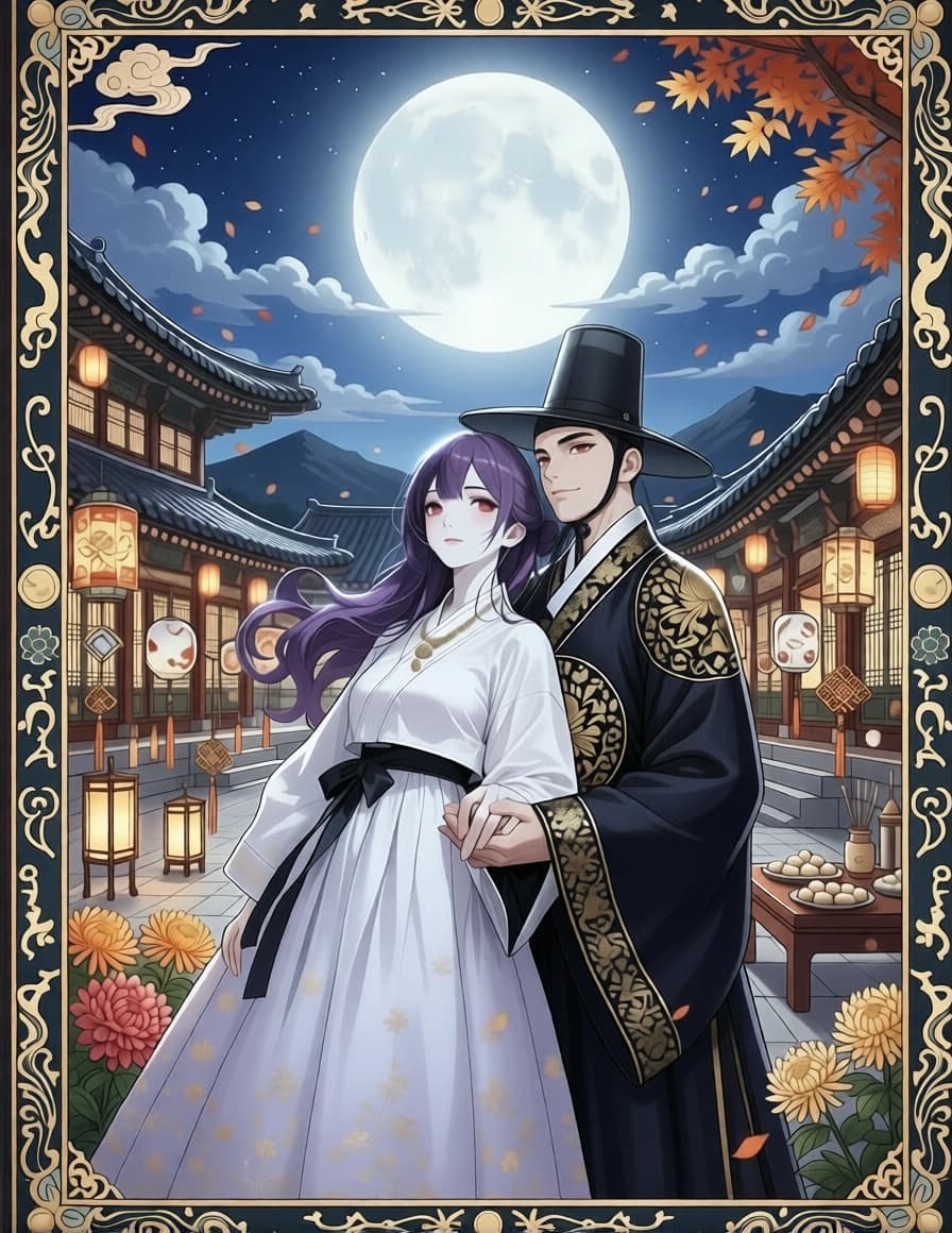 🎑잠시 달빛 아래 몸을 맡기리로다, 🎑I shall entrust myself to the moonlight for a while, 🎑しばらく月明かりの下で体を預けることになる